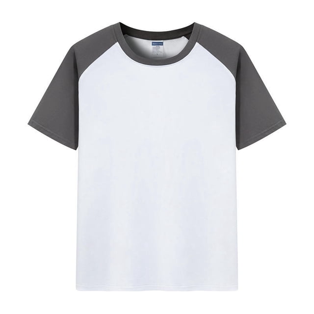 AJIWYH Chemises d'Uniforme pour Garçons, Enfants Garçons Filles T-Shirt Décontracté à Manches Courtes à Blocs de Couleur Surdimensionné à Col Rond Hauts (Gris Foncé, 11-12 Ans)