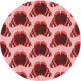 thumbnail image 1 of Ahgly Company Machine Washable Indoor Round Transitional Light Coral Pink Area Rugs, 4' Round, 1 of 7