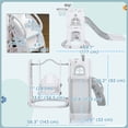 thumbnail image 3 of Qaba 6-in-1 Slide and Swing Set with Basketball Hoop, Climber, Grey, 3 of 10