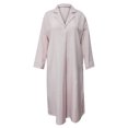 thumbnail image 3 of SMihono Robe Maxi Bohème d'Été pour Femmes Grande Taille Mode Automne Col en V Décontracté Solide Ample Confortable Manches Longues Robe de Plage, 3 of 4