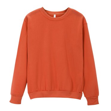 FAIWAD Crewneck Sweatshirts Women Long Sleeve Lightweight Athletic Pullover Casual Solid Color Basic Tops