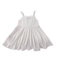 thumbnail image 2 of NJDVHB Robe d'Été pour Tout-Petit, Robe de Plage pour Fillette, Robe de Fête pour Fille, Robe Sans Manches Imprimée pour Fille, Robe de Princesse à la Mode et Décontractée, Blanc, 150, 2 of 3