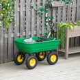 thumbnail image 2 of Outsunny Heavy Duty Garden Dump Cart with 440lbs Capacity and Steel Frame, 2 of 10