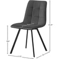 thumbnail image 5 of Meridian Furniture Annie Gray Velvet Dining Chair (Set of 2), 5 of 5