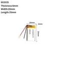 thumbnail image 2 of Batterie Li-Ion 3,7 V 500 mAh Batterie Rechargeable au Lithium Polymère 602035, 2 of 6