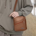 thumbnail image 1 of Aodebiao Multi-Purpose Waterproof Sling Bag - Leather Adjustable Strap for Men & Women, Outdoor Adventure Gear & Multi-Compartment Design (24x20cm), 1 of 6