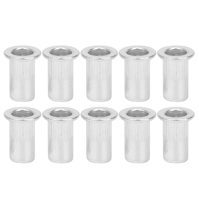 M5 Rivet Nut, 100pcs Blind Rivet Nut Nutserts Aluminum Flat Head Threaded Insert Nut For The Fastening Field Of Various Metal Plates
