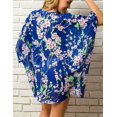 thumbnail image 3 of Kimono en Mousseline à Fleurs pour Femmes, Cardigan de Plage, Couvre-Maillot de Bain, Robe Courte, 3 of 5