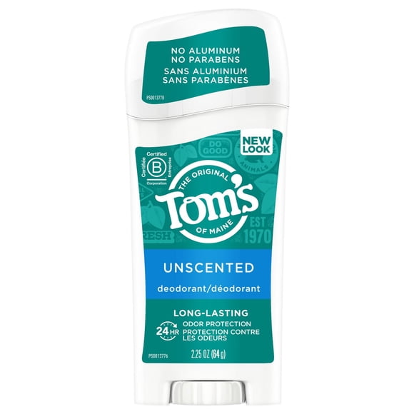 Tom's of Maine Unscented Long-Lasting Stick Deodorant