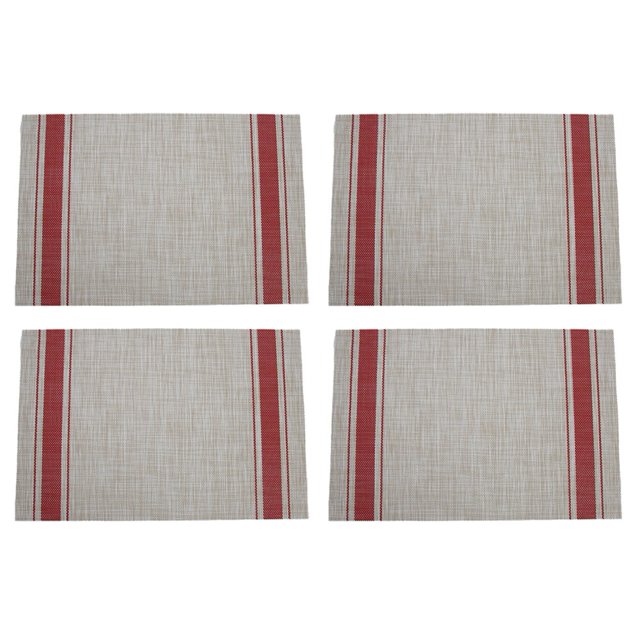 4 Pcs Napperons Rectangulaires en PVC pour Table à Manger Tapis Chaud Accessoires de Cuisine Maison pour Vaisselle Ensemble de Table