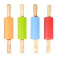 thumbnail image 2 of FAGINEY Dough Sheeter, Wooden Handle Rolling Pin, Silicone Non‑Stick Pizza Noodles Bakery For Cookies Making Cake, 2 of 8