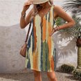 thumbnail image 3 of Ovzne Robes Grande Taille pour Femmes aux Formes Robe de Plage Robe d'Été Décontractée pour Femmes Mode Imprimée avec Poche Sans Manches à Col en V Robe Grande Taille Imprimée Liquidation, 3 of 5