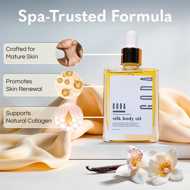 GODA Silk Body Oil Women - Firming Anti Aging Moisturizing Formula