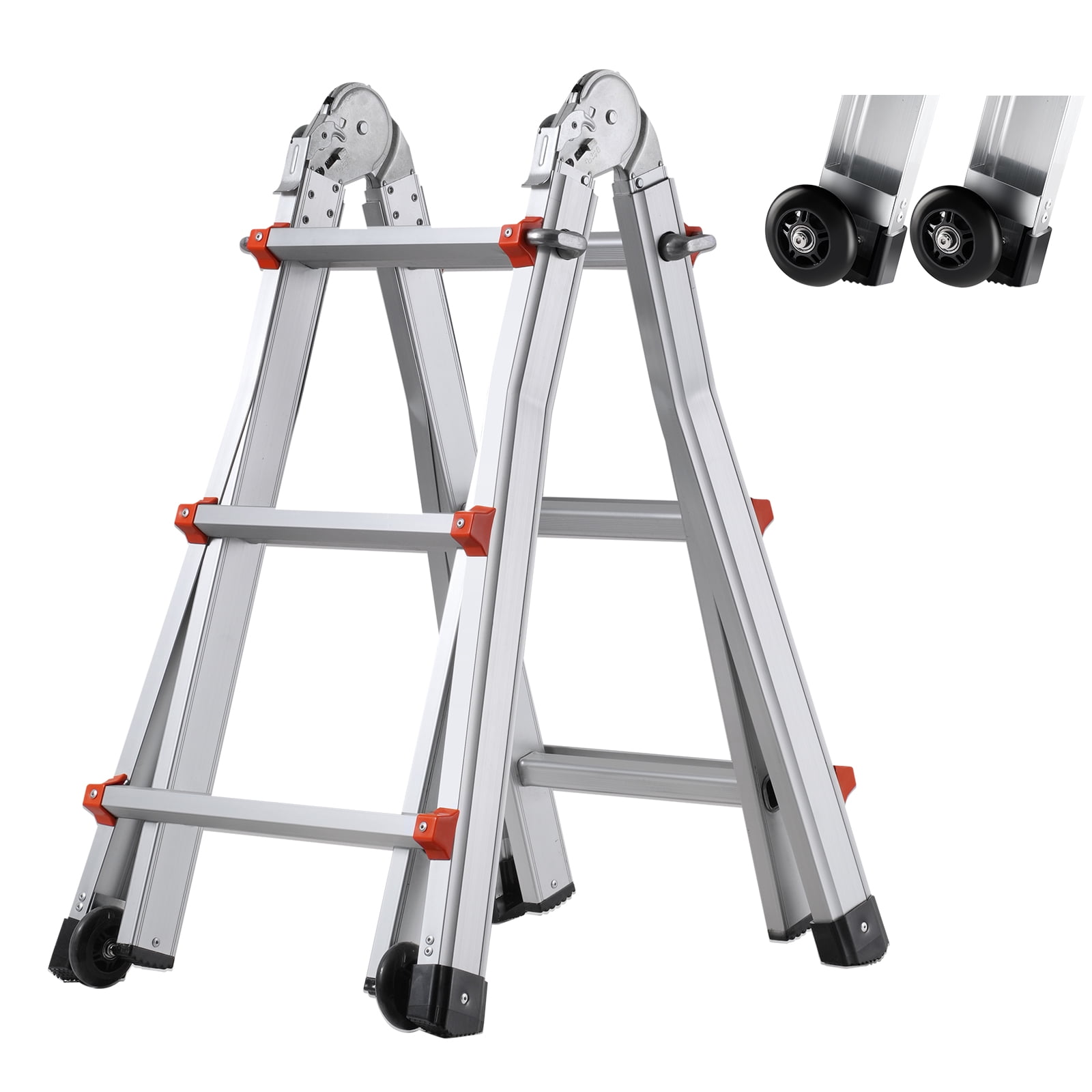 VEVOR Telescoping Ladder A Frame 9.5 FT Extension Multi-Function