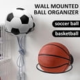 thumbnail image 4 of Kbndieu Support Mural pour Ballons en Fer, Support Mural pour Basketball avec Rangement pour Basketball et Football, un Support pour Présentoir Polyvalent de Ballons, Organisation et Rangement, 4 of 6