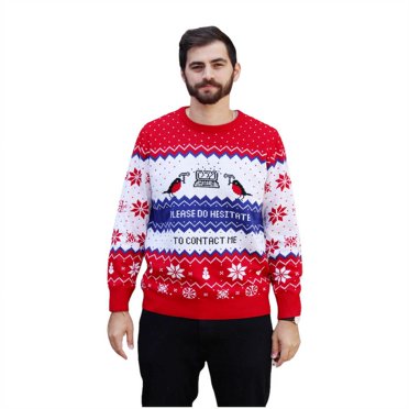 N'Hésitez Pas à Me Contacter Chandail pour Homme Chandail Ugly Christmas