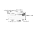 thumbnail image 3 of yulier Plastic Food Storage Container with Snap Lids, Clear Rectangle Meal Prep Container, Freezer Airtight Leakproof Food Fresh-Keeping Box for Fruits Vegetables Butter Cheese, 3 of 6