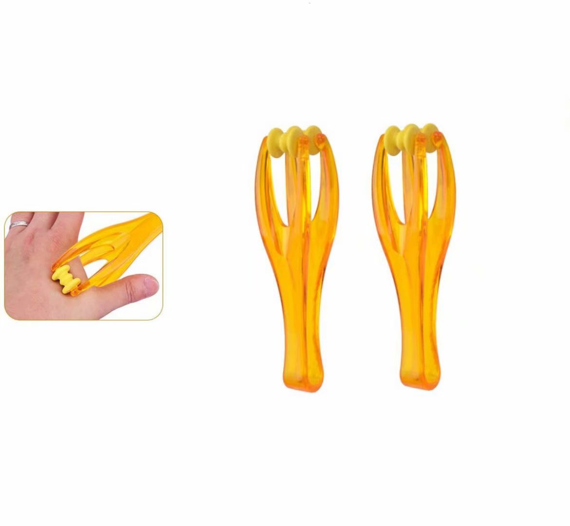 2 Pack Handheld Finger Massager Joints Mini Blood Circulation Plastic Massage Tool Wheel Relax Hand Articulations Arthritis Pain Relief