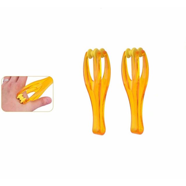 2 Pack Handheld Finger Massager Joints Mini Blood Circulation Plastic Massage Tool Wheel Relax Hand Articulations Arthritis Pain Relief