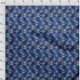 thumbnail image 3 of oneOone Silk Tabby Fabric Leaves & Floral Block Print Sewing Fabric BTY 42 Inch Wide, 3 of 4