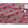 thumbnail image 2 of Soimoi Satin Silk Fabric Flower Artistic Print Fabric by Yard 42 Inch Wide, 2 of 3