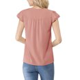thumbnail image 3 of INSPIRE CHIC Blouse Haut pour Femme à Col en V, de Travail Décontracté, à Manches Courtes, 3 of 6