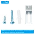 thumbnail image 3 of Unique Bargains Whiteboard Mounting Bracket Hardware, 12 Set White Board Wall Hanger Dry Erase Board Installation Fastener, 3 of 7