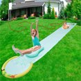 thumbnail image 3 of Hoovy Giant 16 Foot Kids Backyard Water Splash Slip and Slide Toy with Bodyboard, 3 of 5