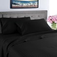 thumbnail image 1 of EIGTHTAIL Fresh Linen Collection 600 Thread Count Hotel Striped 100% Egyptian Quality Cotton Deep Pocket Sheet Set (King  Gray), 1 of 6