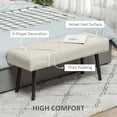 thumbnail image 3 of HOMCOM 39" End of Bed Bench, Upholstered Entryway Bench for Living Room, 3 of 9