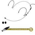 thumbnail image 1 of MYG Beige and Black Earhook Headset Mic Headworn Microphone For For For Shure Wireless, 1 of 9