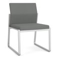 thumbnail image 1 of Gansett Reception Waiting Armless Guest Chair / Silver Steel / Light Gray, 1 of 5
