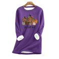 thumbnail image 1 of Hauts pour Sortir Mode Femme Décontracté Manches Longues Col Rond Blouses et Chemises Chandail à Col Rond d'Halloween en Liquidation, 1 of 3