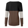 thumbnail image 4 of Pompotops Mode Femme T-Shirt à Manches Longues Col Rond Été Patchwork Blouse Ample, 4 of 5