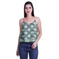 thumbnail image 4 of Moomaya Haut Court à Bretelles Spaghetti Imprimé pour Femmes Cami Tops d'Été, 4 of 5