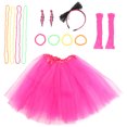 thumbnail image 1 of 1 Ensemble d'Accessoires de Déguisement Collier Bracelet Boucles d'Oreilles Gants en Résille, 1 of 9