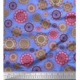 thumbnail image 1 of Soimoi Tissu Satin Modal Mandala Kaléidoscope Imprimé 1 Yard 42 Pouces de Large, 1 of 3