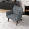 thumbnail image 4 of Fauteuil d'Appoint en Tissu Gris Foncé Style Mobilier Moderne Mi-Siècle Gatsby, 4 of 8