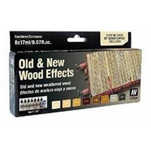 Acrylicos Vallejo VJP71187 Model Air Old & New Wood Effects Set