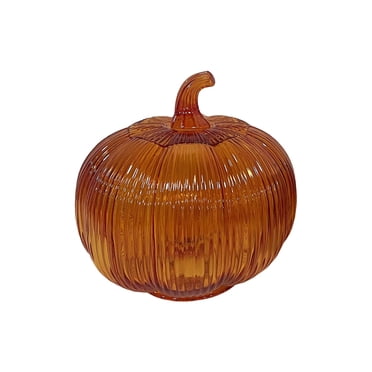 Way to Celebrate glass pumpkin decor, diameter 6 inches, Orange Color