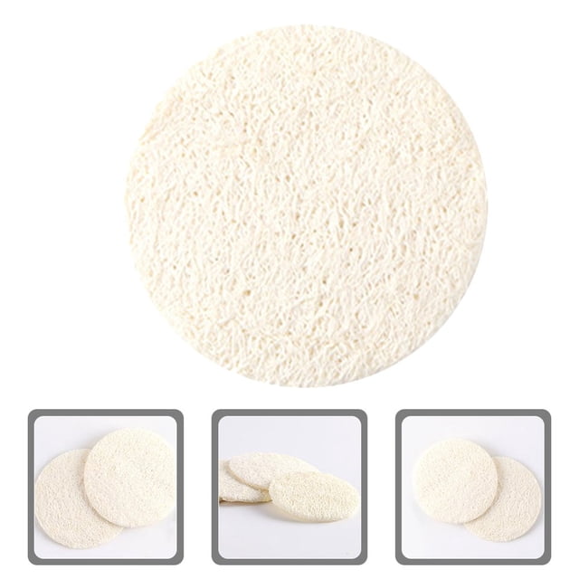 CNKOO 12pcs Exfoliating Loofah Face Pads Natural Facial Cleansing Sponges For Smooth And Radiant Skin Reusable And Washable Face Scrubbers For Deep Clean And Makeup Removal