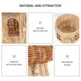 thumbnail image 5 of EIMELI Basket Storage Baskets Wicker Woven Lid Rattan Mushroom Home Lidded Picnic Portable Hamper Small Organizing Bucket, 5 of 5