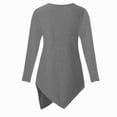 thumbnail image 3 of Long Sleeve Blouse Pregnancy Nursing Top, Maternity Ribbed Long Sleeve with Side Drawstring, Round Neck Blouse Long Sleeve Tops, 3 of 5