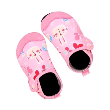 MIASHUI Kids Water Shoes Boys Girls Barefoot Beach Swim Shoes Toddler Breathable Socks,Pink,6.5-9.5 Years