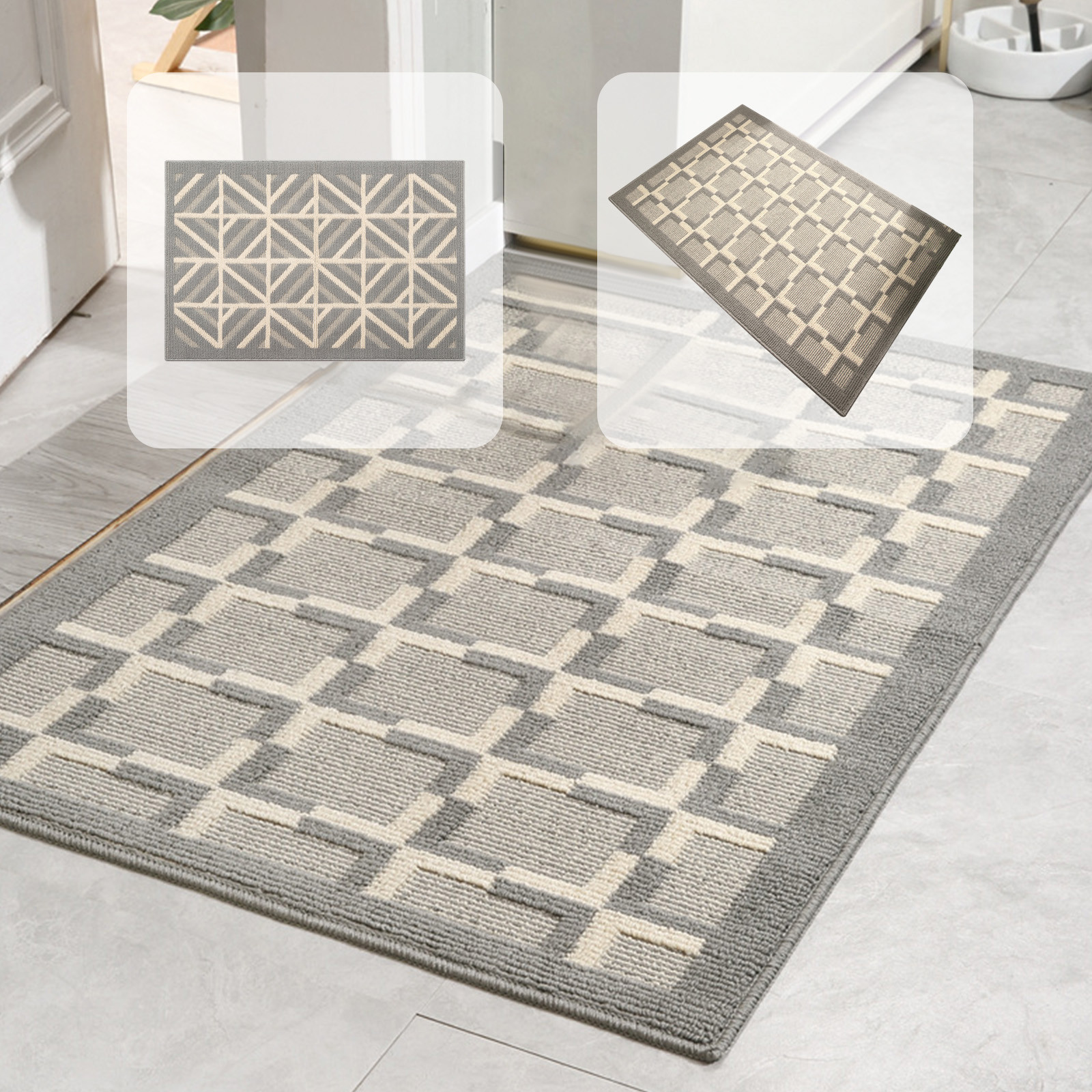 Sentmoon Bathroom Rugs, Soft And Absorbent Microfiber Bath Rugs, Non-Slip Shower Carpet, Machine Wash Dry, Bath Mats For Bathroom Floor, Tub And Shower Up to 50% Off