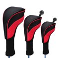 thumbnail image 1 of Generic 3-Piece Golf Club Headcover Set in Vibrant Red, Durable Nylon Material for Enhanced Club Protection, 1 of 6