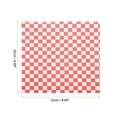 thumbnail image 2 of Uxcell 300Pcs Square Checkered Pattern Wax Paper Sheets 9x9" Red, 2 of 7
