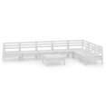 thumbnail image 2 of vidaXL 8 Piece Garden Lounge Set Solid Wood Pine White, 2 of 8