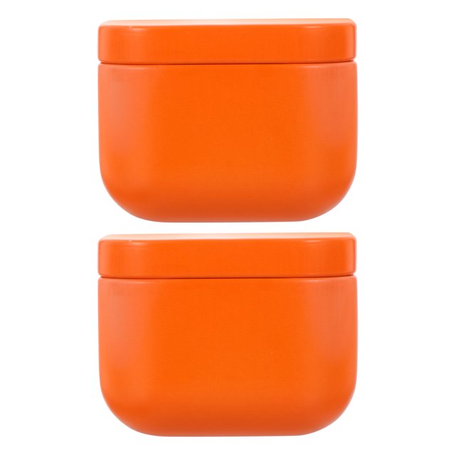 Shisuyan Support de Rangement en Fer-Blanc Orange 2 Pcs 2.2x2.2in