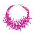thumbnail image 2 of Xuanheng Collier de Perles de Rocaille 18 Pouces Collier Tendance Bijou Cadeau de la Saint-Valentin pour Elle Rose Rouge, 2 of 8